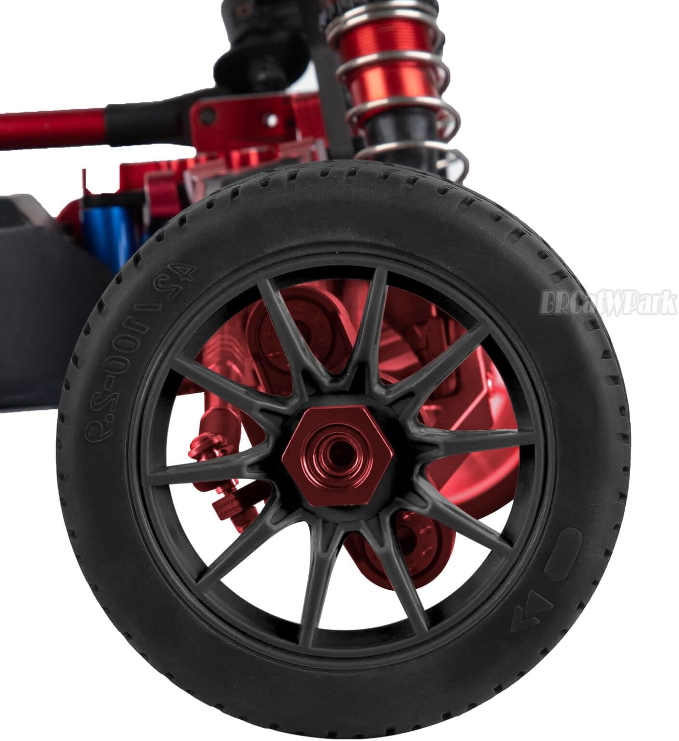 RC Highway Tires Wheel for 1/8 Typhon 6s BLX,1/7 Infraction 6S BLX/Limitless,RC Drift Off Road Buggy Rally Truck Wheels and Tires,4PCS RC High Speed Wheel Highway Rubber Tires,Black