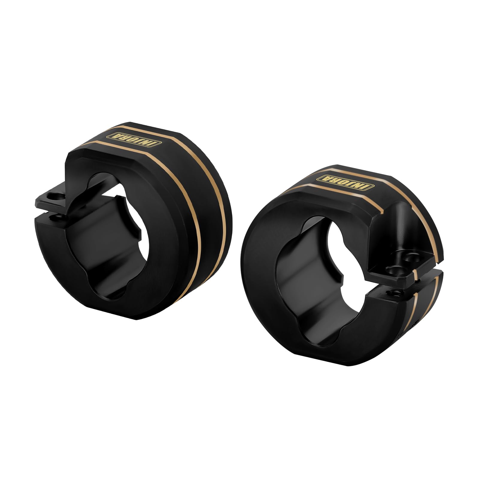 INJORA Contrappesi dell'Asse Posteriore Ottone 14g per cingolato TRX4M Upgrade 1/18 RC, Nero