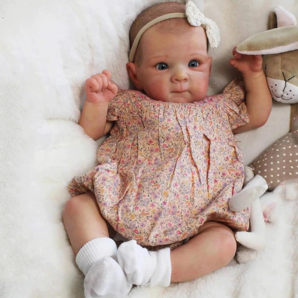 Realistyczne silikonowe lalki Reborn Baby Dolls Girl 45 cm pełny winyl realistyczne lalki noworodka otwarte oczy życie jak Reborn lalka bobas wygląda jak prawdziwe życie lalka bobas zabawka