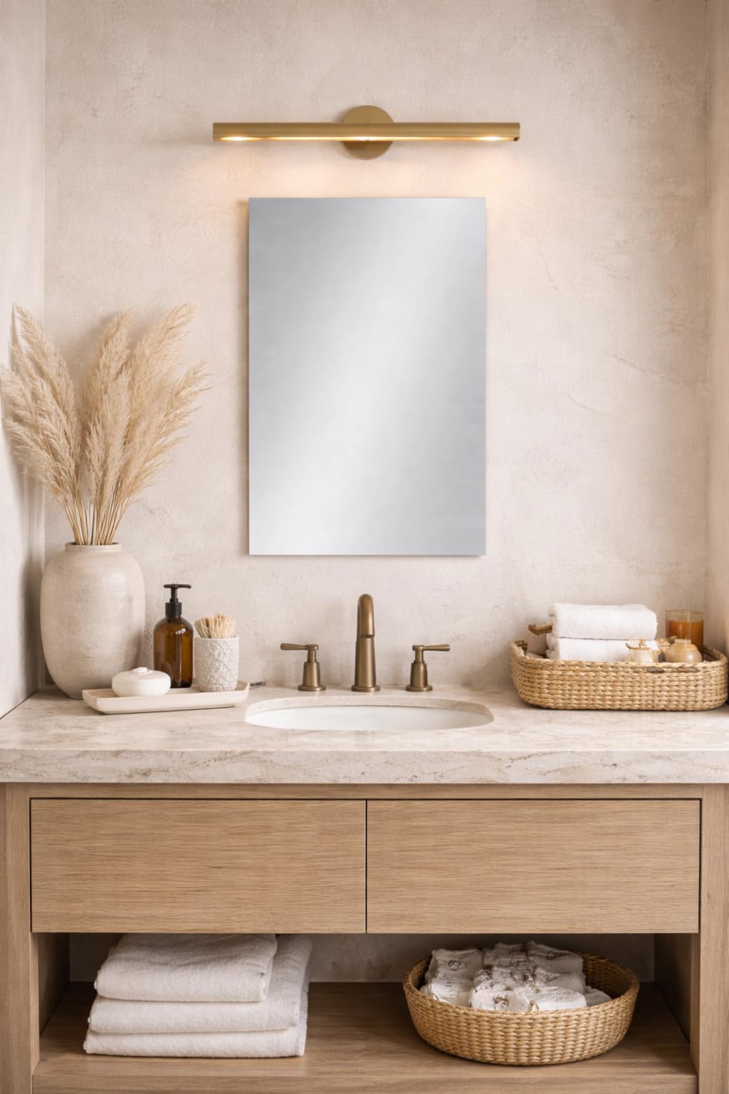 BAIKAL Espejo de Baño Rectangular 40x60cm Con y Sin LED