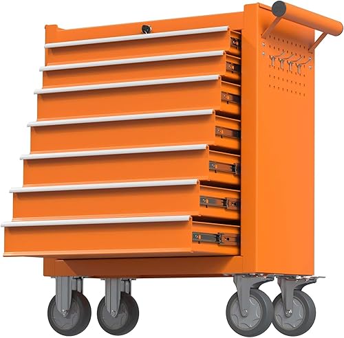 Miniatura 14 de Caja de herramientas rodante de 5 cajones con ruedas, cofre de herramientas rodante con cajones, caja de herramientas rodante portátil con ruedas,