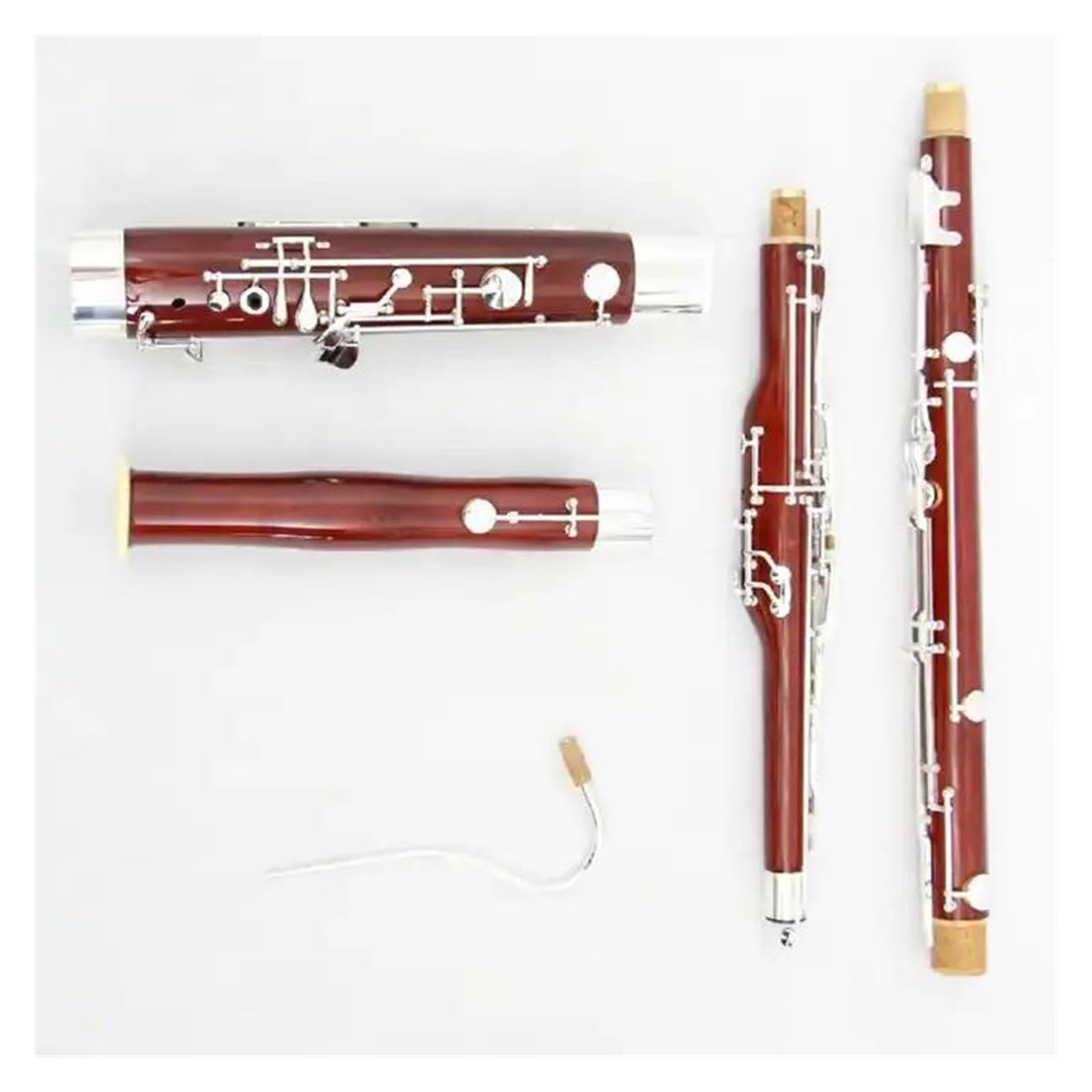 Chiavi Placcate In Rame-nichel Argento Per Fagotto. Corpo In Tubo Di Legno Di Acero. Fagotto A 24 Tasti Tono C Con Custodia Fagotto Per Principianti