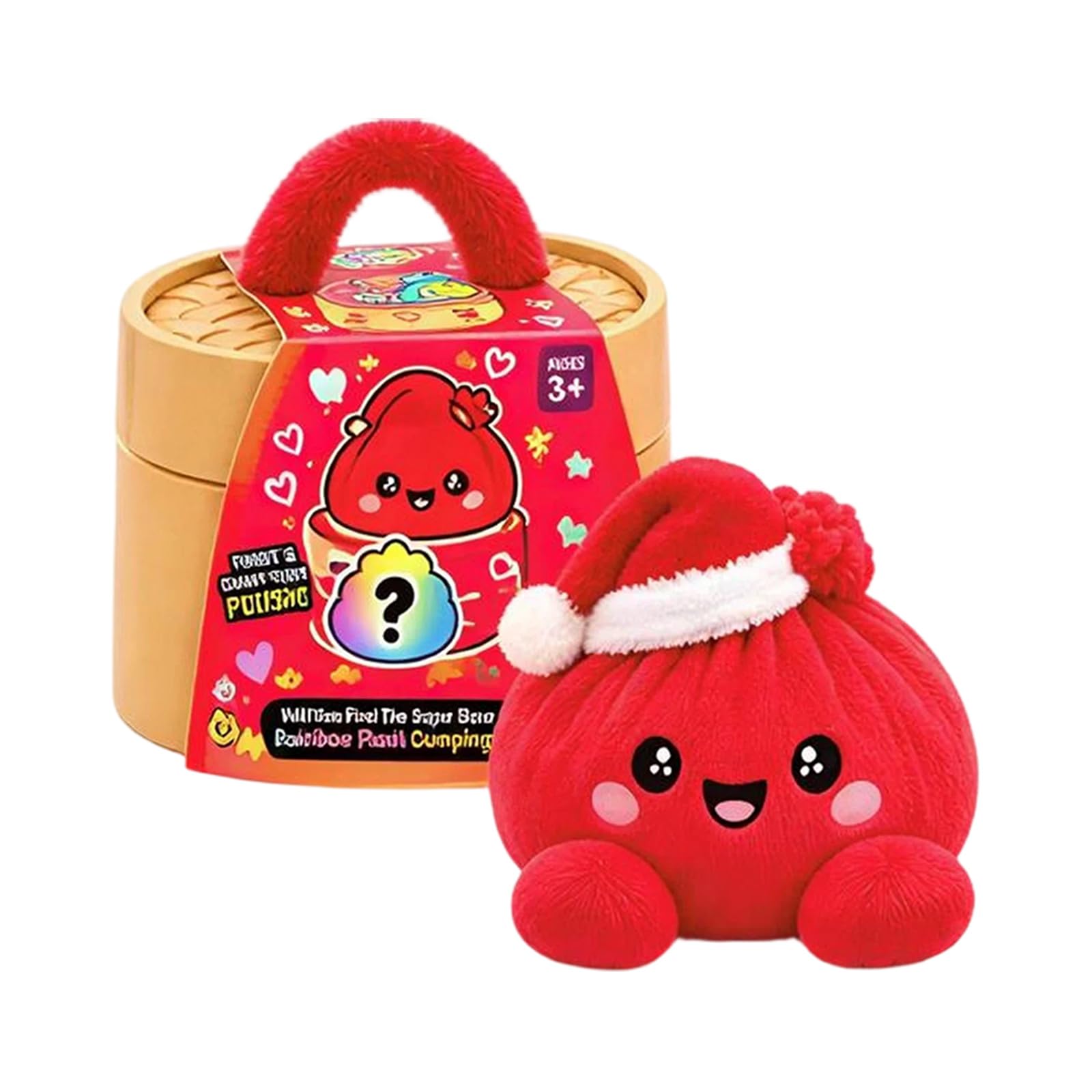 Squishy Dumpling Cute Plush Christmas Giant Dumpling Squishy Mystery Dumplings Halloween Dumplings Squishies Toy Large Fidget Buns Toys Rainbow Blind Box Adult