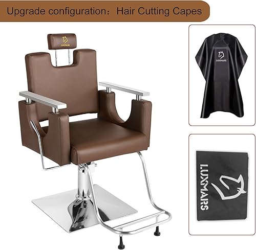 Miniatura 3 de Silla de peluquería silla de peluquería hidráulica reclinable, silla giratoria de peluquería giratoria de 360 grados para peluquería equipo de