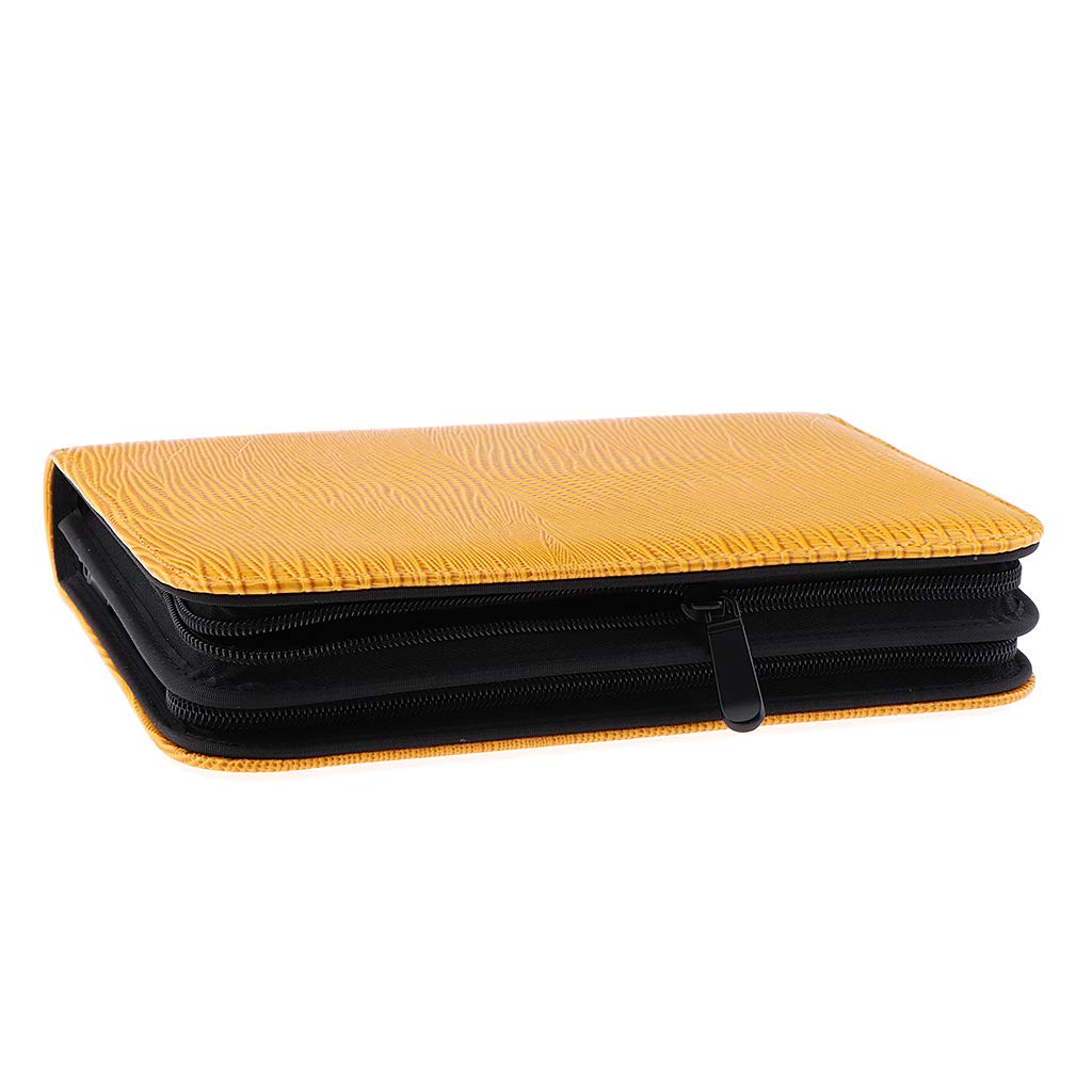 Kbolae Yellow Soft Leather Hair Scissor Shears Case Hairdressing Comb Pouch Holster