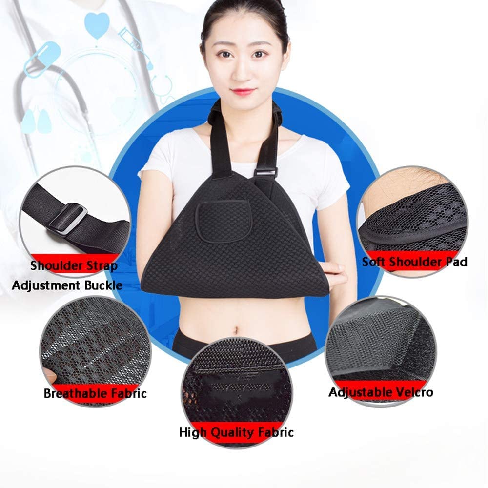 Cabestrillo para Brazo, Ajustable, Ligero, Cómodo, Inmovilizador De Hombro, Cabestrillo para Brazo, Soporte De Hombro Transpirable para Brazo/Mano/Codo Lesionado