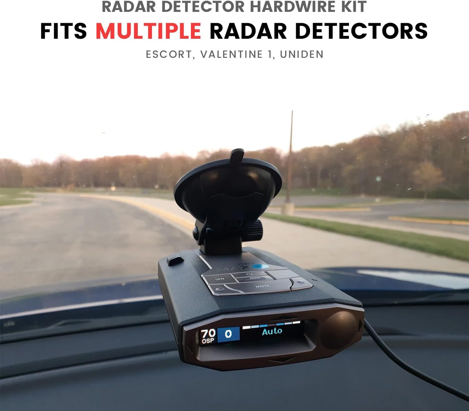 Radar Detector 10ft Hardwire Kit for Escort Valentine One Uniden Beltronics | 4 Sizes of Tap a Fuse included | Quick Connection Plug and Play