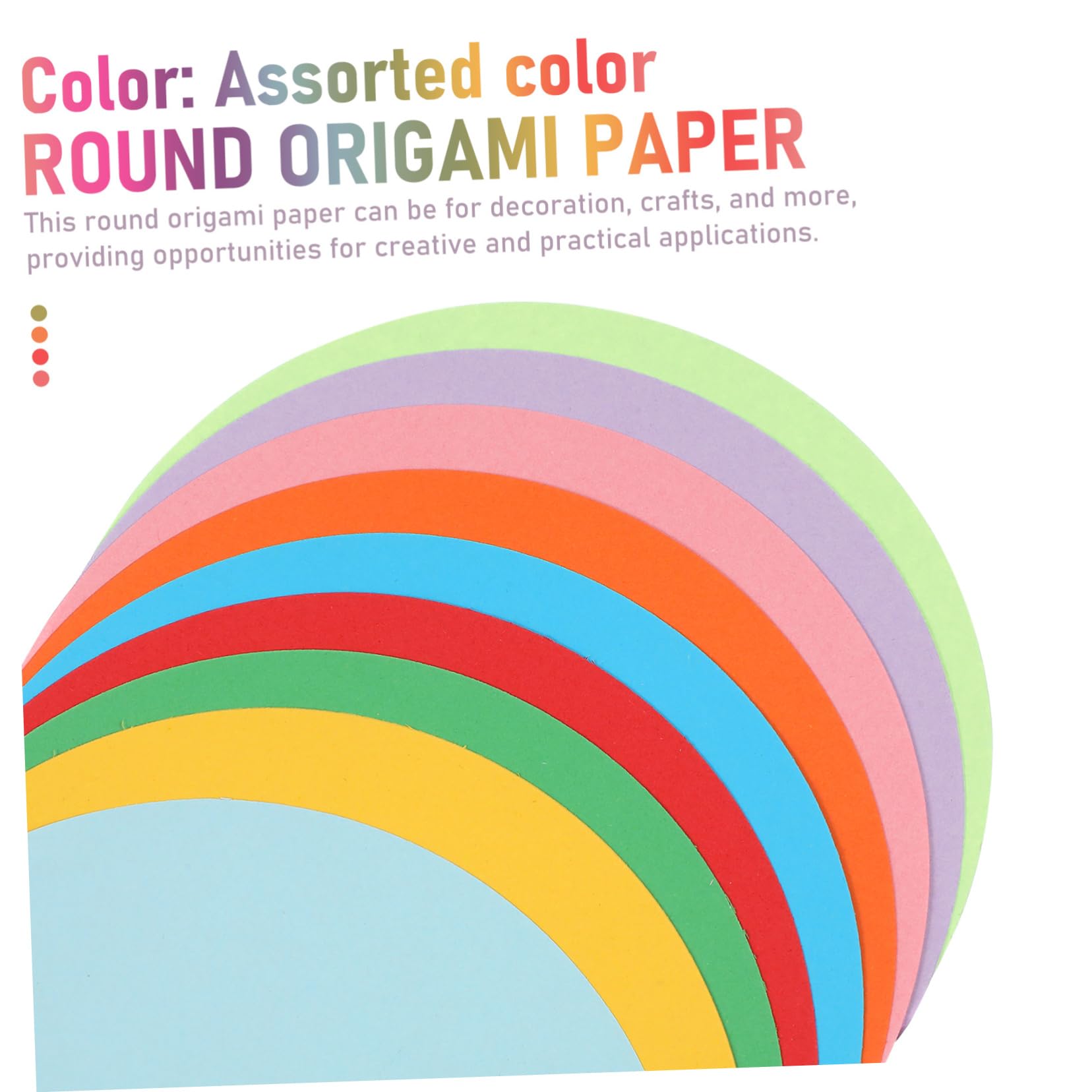 Homoyoyo 500 Blatt Origami Kreispapier Rund 15x15cm Bunt Verdicktes Faltpapier für Kinder Selbstgemacht Basteln Dekoration