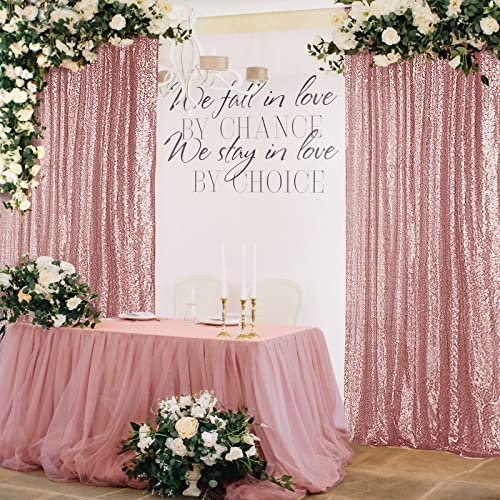 Telón de lentejuelas Rose Gold 4PCS 2FTx8FT miniatura 4