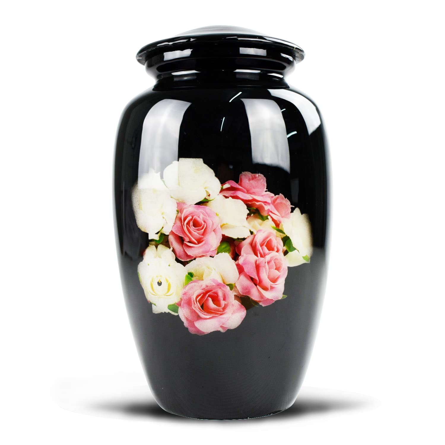 Sterling Ventures Large Urns for Ashes Memorial and Funeral Urns Keepsake Urns (Classic Pink Rose Urn)