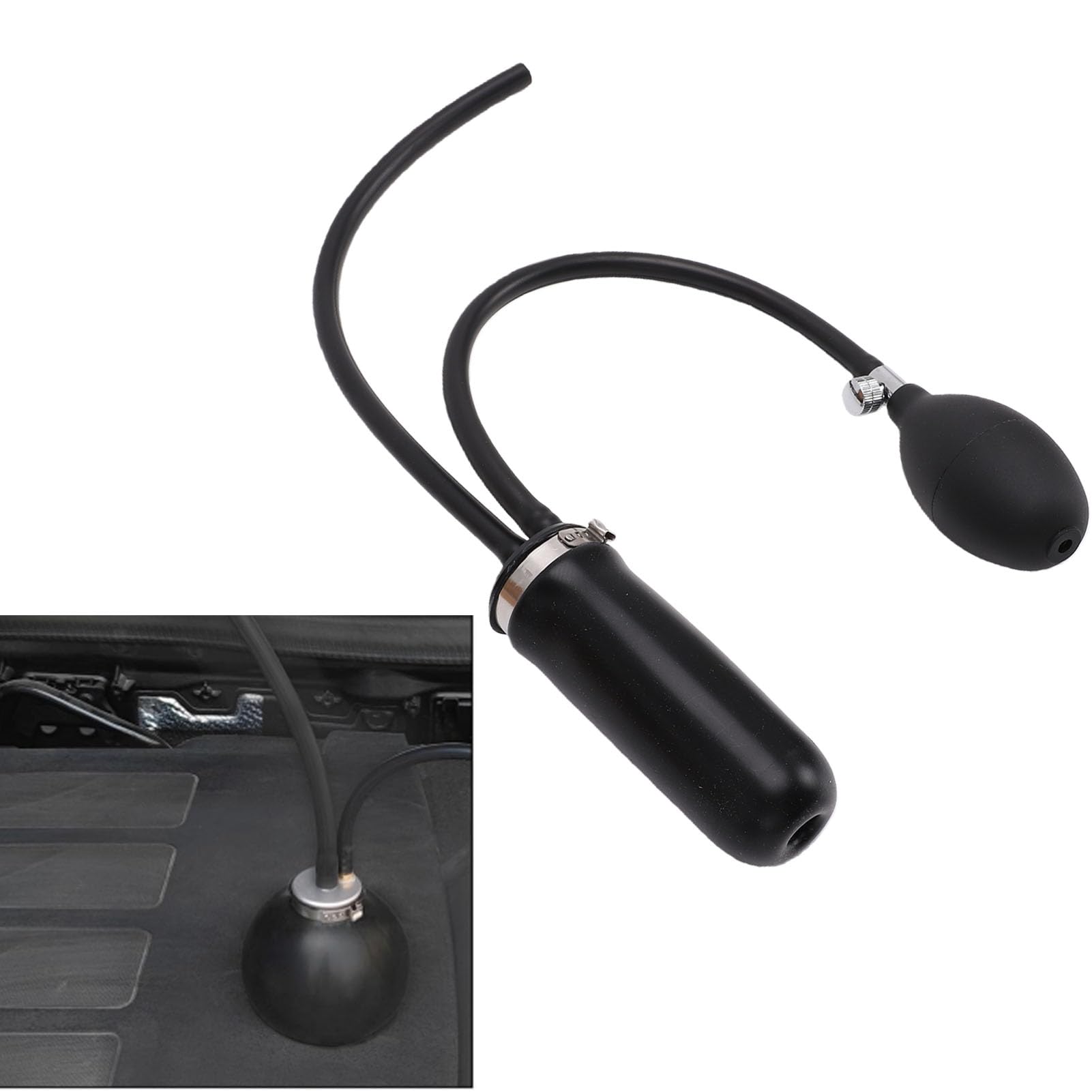 Tbest Vescica di Aspirazione per Macchina del Fumo Automobilistica Vescica per Prove di Fumo Gonfiabile in Silicone per Rilevamento Perdite di Carburante con Ampia