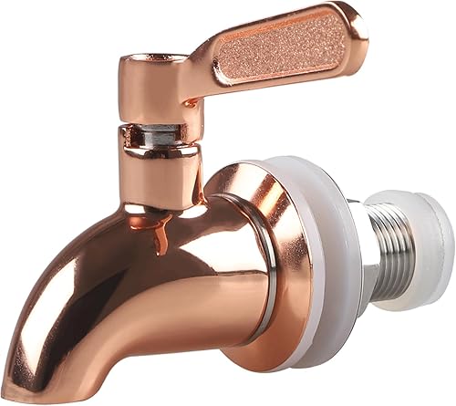 MUGLIO - Grifo de repuesto de acero inoxidable con acabado pulido para dispensador de bebidas jarra de oro rosa