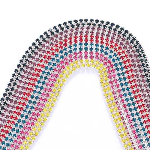 Chaîne Strass Cristal 4mm - 5,5 Yards (5 M) - Pour Couture, Bijoux, Déco Vêtements Et Sacs