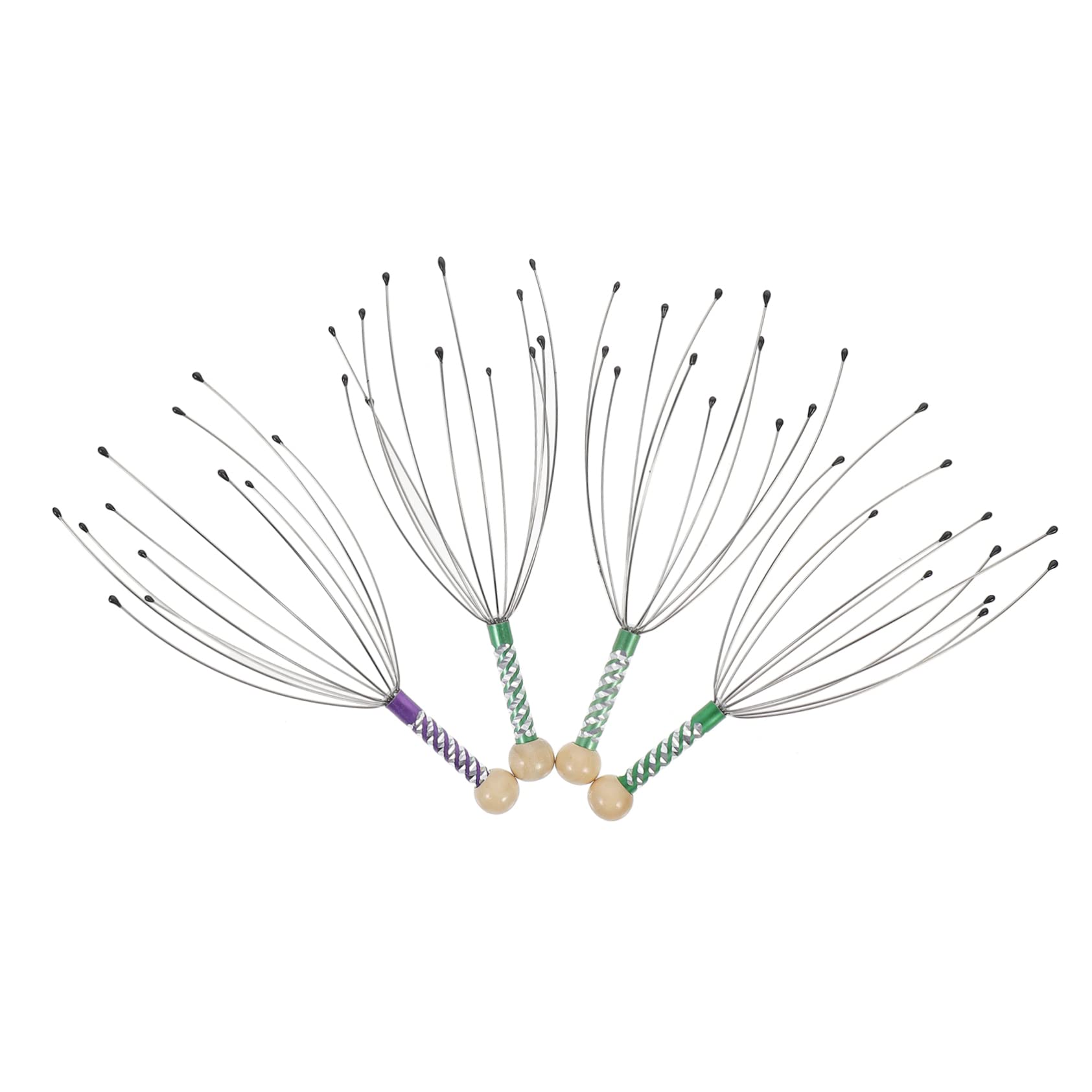 TOVINANNA 4pcs Head Massager Scalp Hair Tinsel Tool Head Claw Massager Scratcher Head Deep Massager Handheld Head Hair Massager Therapeutic Head Handheld Massager Massagers Handheld Octopus