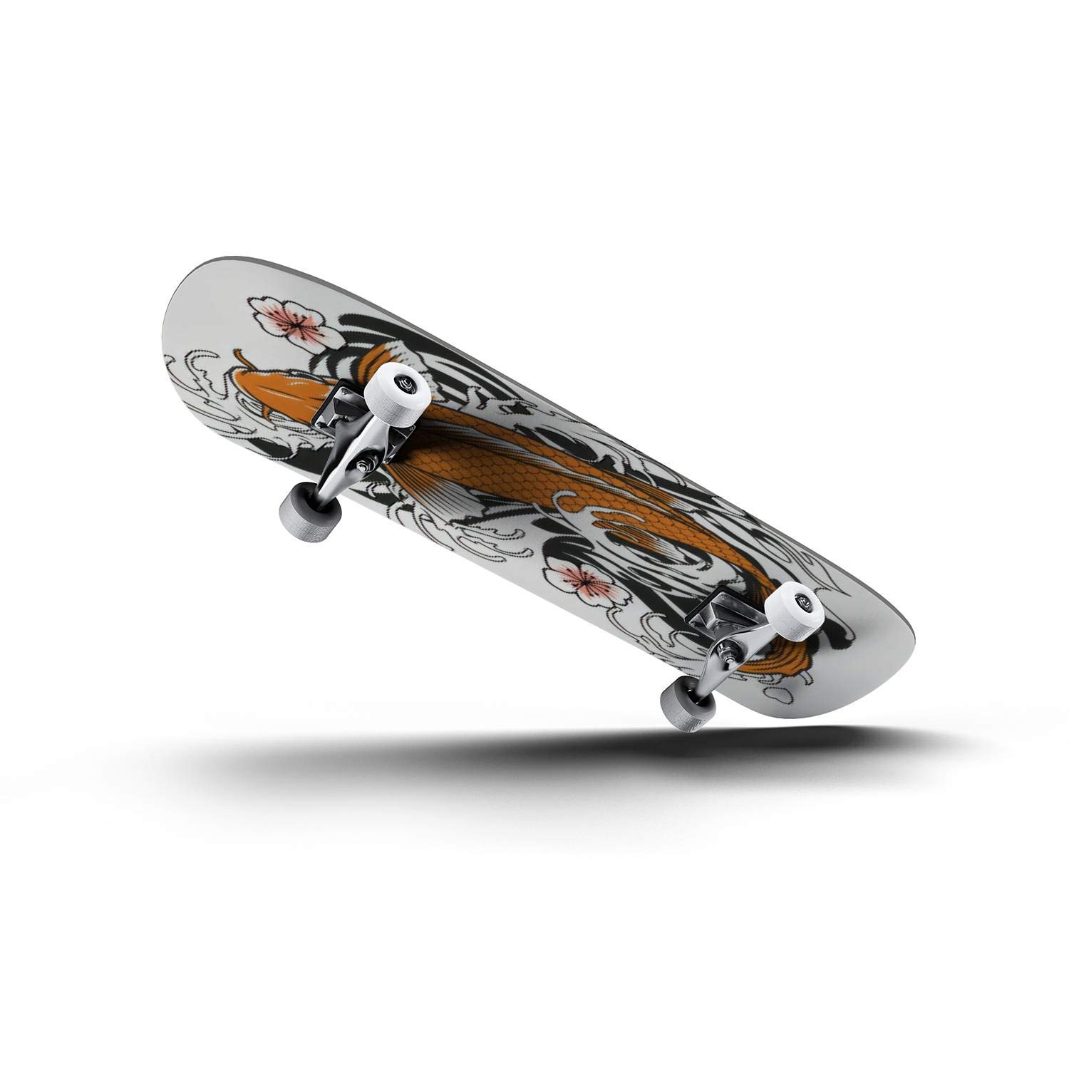 Amazon | スケートボード 鯉 魚 タトゥーデザイン ストック イラスト