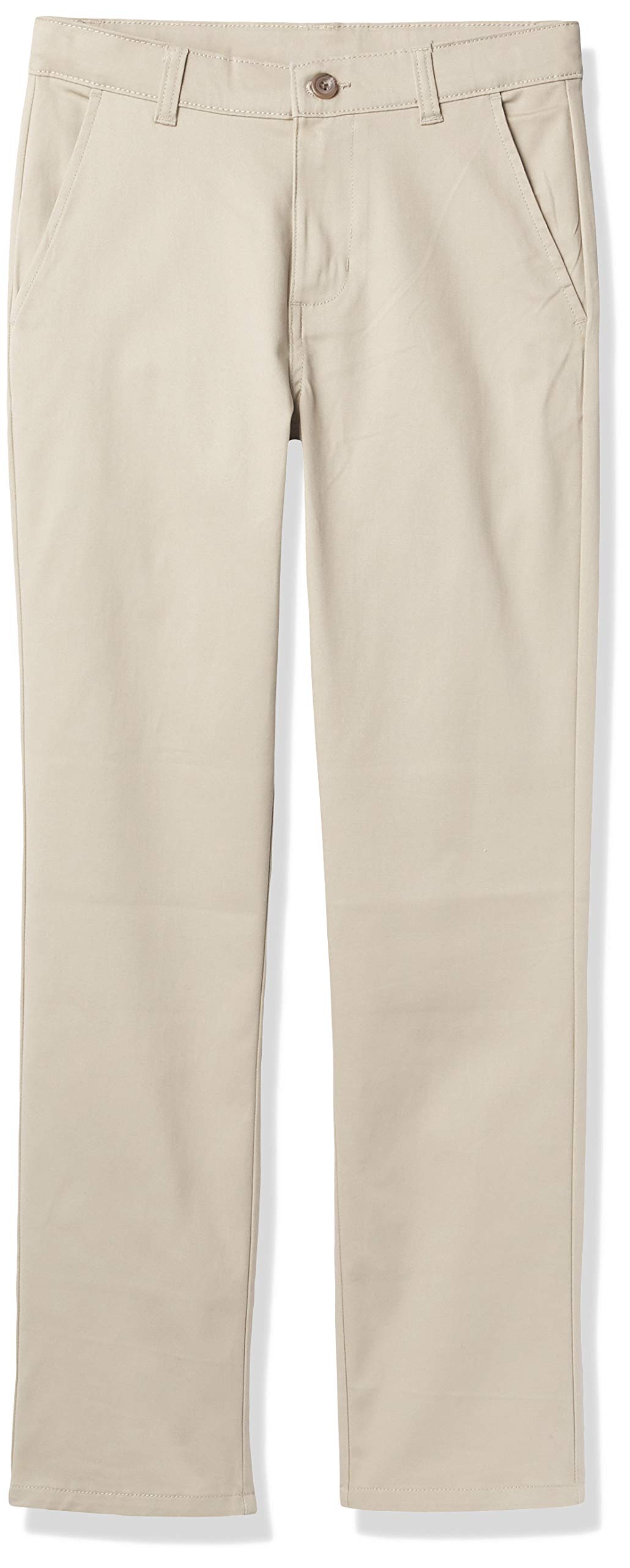 NauticaBoys' Flat Front Stretch Twill Chino Khaki Pant
