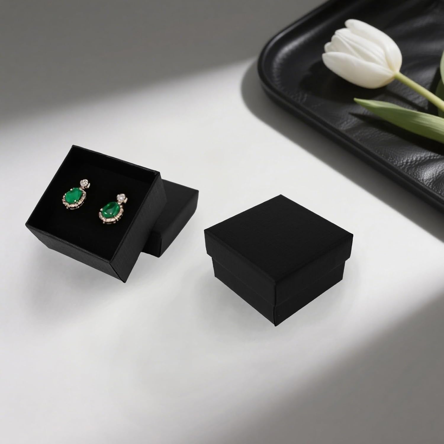 84 Pcs Jewelry Gift Boxes 2 x 2 x 1.2 Inch Cardboard Packaging Boxes for Necklace Ring Earring for Display Celebration