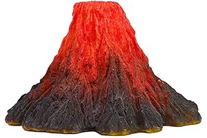 Ornamental Volcano for Enchanting Aquarium Decors: Volcanic Stone Aquarium Adornment (Medium)