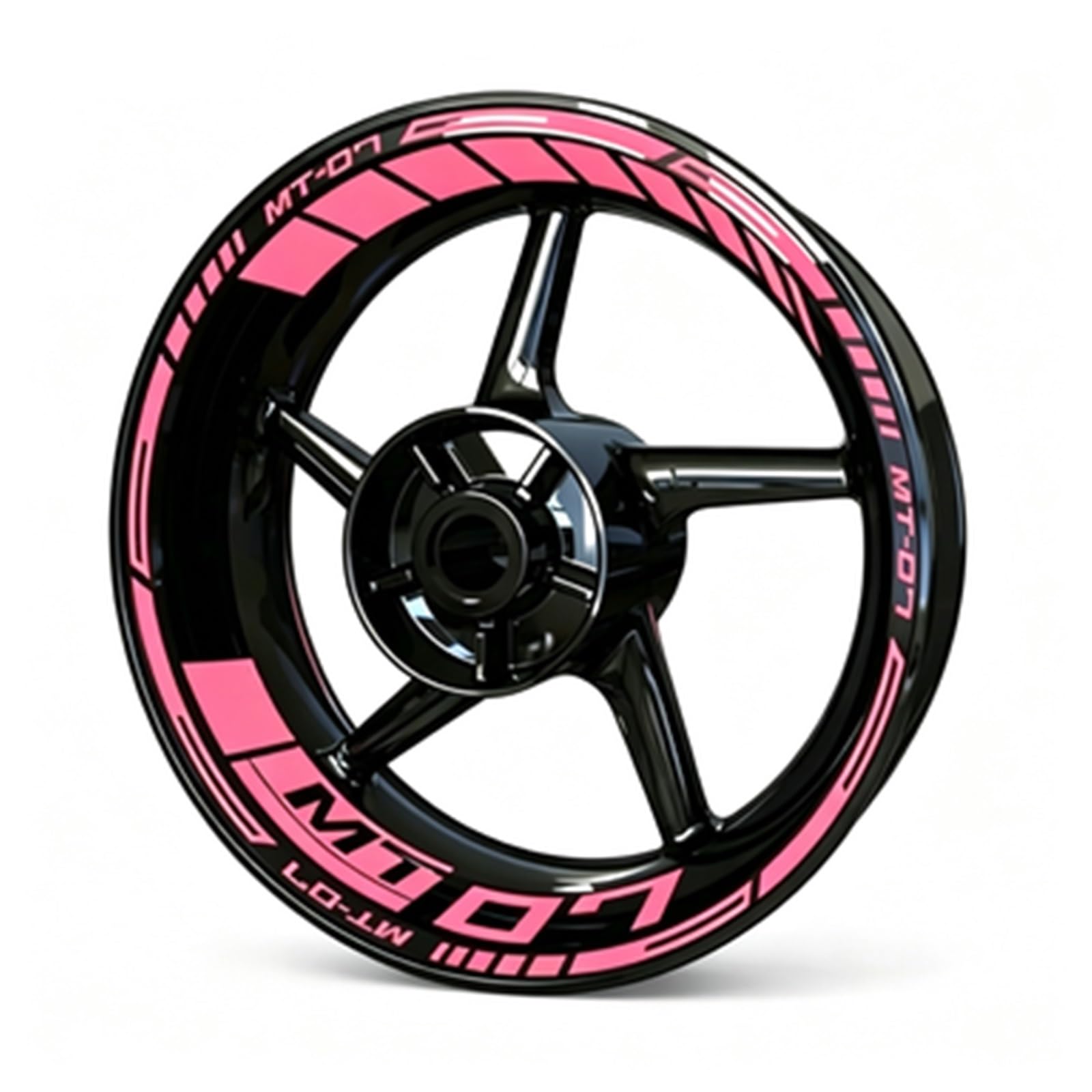 Reflective Motorcycle Wheel Sticker Hub Decal Rim Stripe Tape for Yamaha MT-07 MT07 Motorbike(Color3)