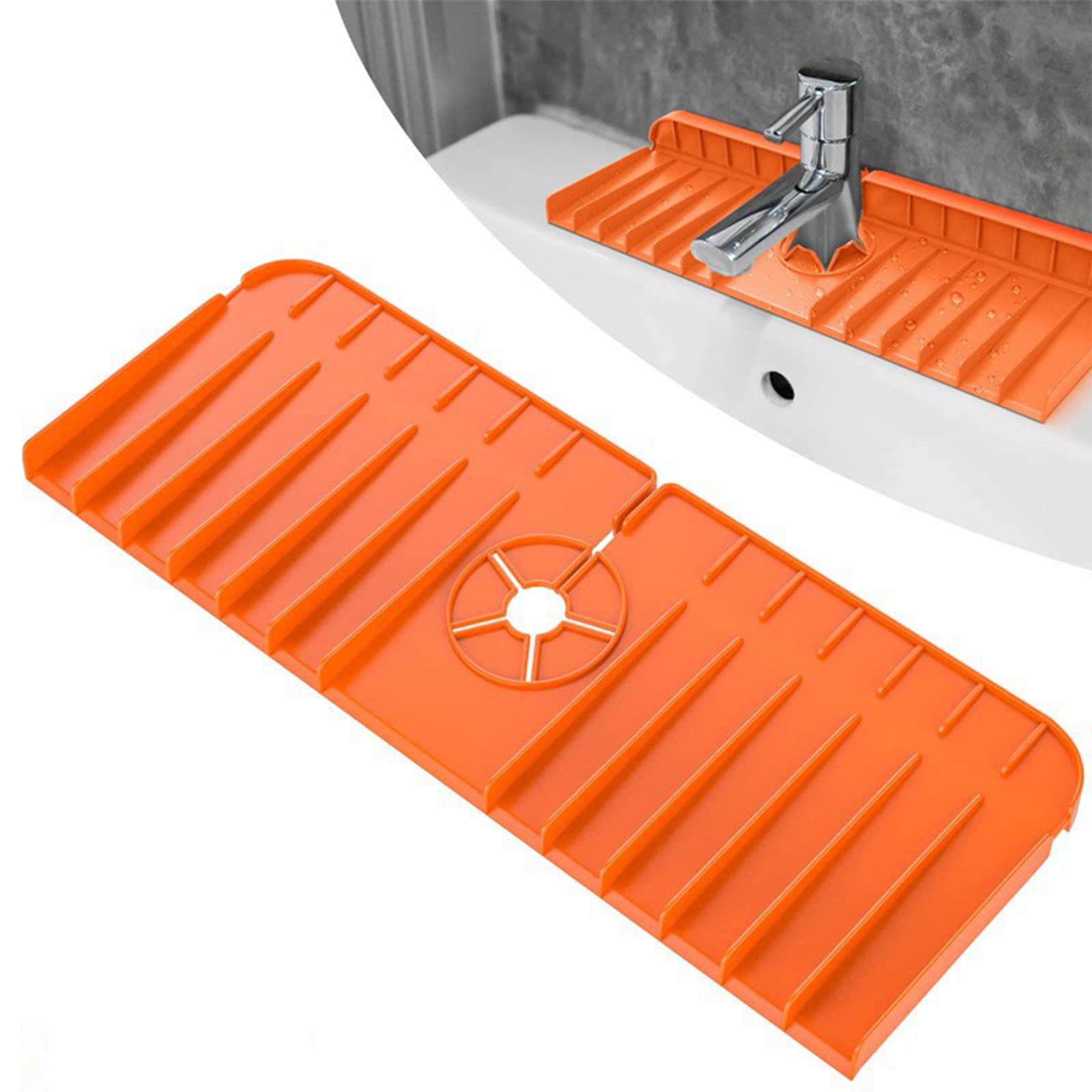 silicone sink faucet mat kitchen amp bathroom faucet water catcher mat handle drip catcher mat durable amp multifunctional sink draining pad behind faucet keep your countertop clean and dry