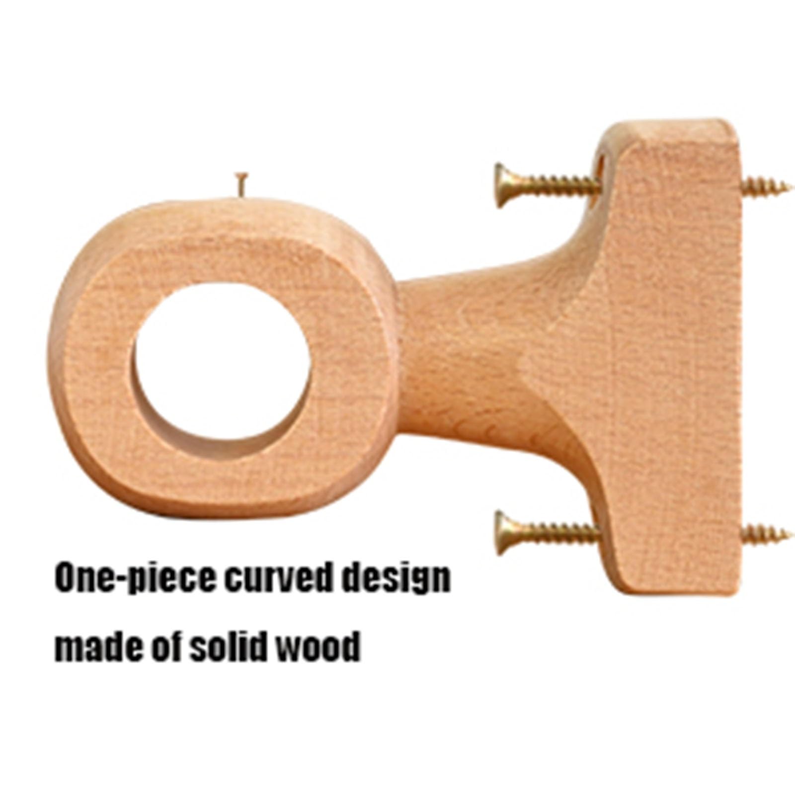Bastone per tenda in legno ecologico con struttura in legno naturale, supporto antiossidante, ideale per camera da letto e soggiorno, regolabile da 1 a 3 metri (200 cm)