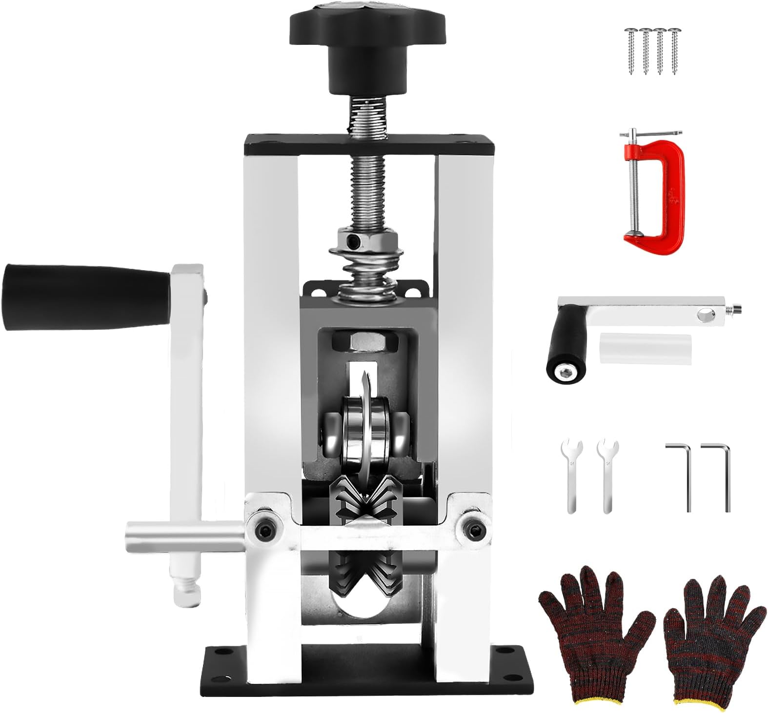 Manual Wire Stripper Electric Wire Stripping Machine Electric Drill Powered Copper Scrap Wire Peeler Tool Adjustable Hand Crank Cable Stripper Wire Recycling Stripper Tool for Wire HHD(Suit)