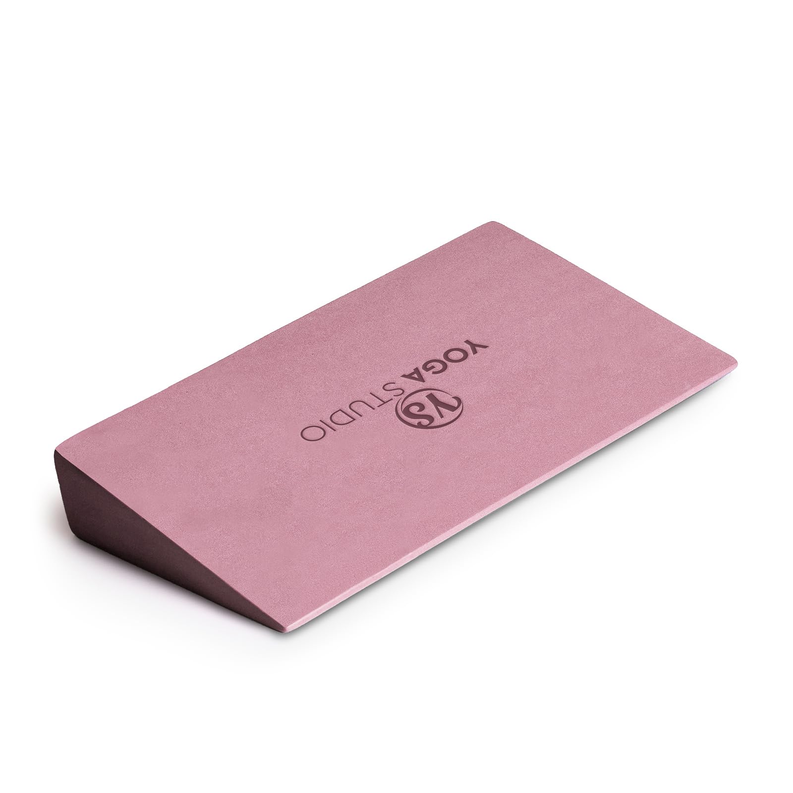 Yoga Studio EVA Half Yoga Wedge Block | Slant Board | Calf Stretcher | Lightweight EVA Foam | Mini Half Wedge | Non Slip Yoga Wedge for Wrists and Hands | Single Wedge (Dusty Pink)