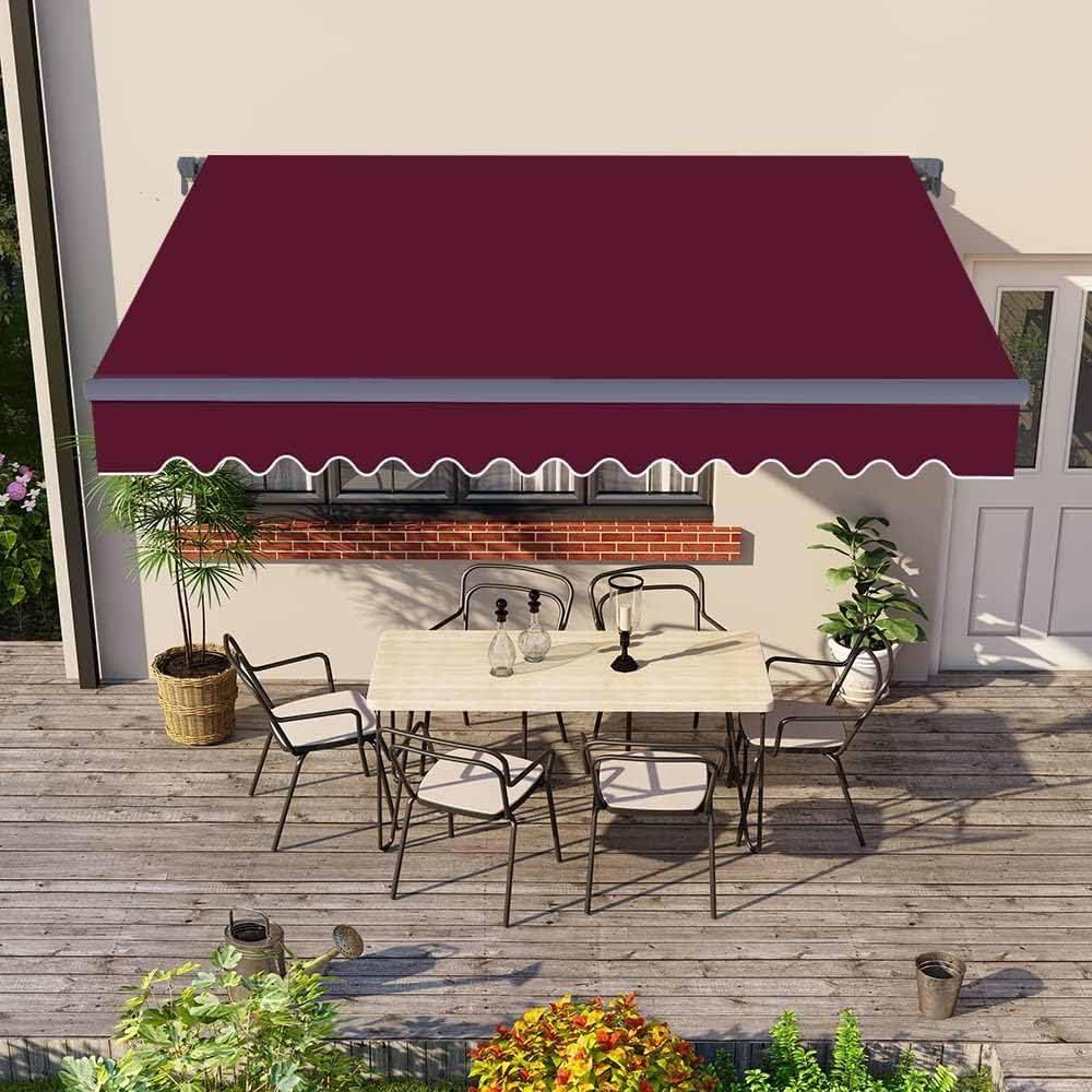 Pbwerigl D Awning Retractable Canopy, Retractable Awning Replacement Fabric Waterproof Oxford(,(16X10ft)5X300cm)