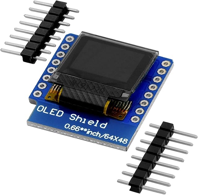 AZDelivery 0.66-inch 64x48 3.3V OLED Display Module I2C IIC HW-699 SSD1306 IoT Display Shield Compatible with D1 Mini Including E-Book!