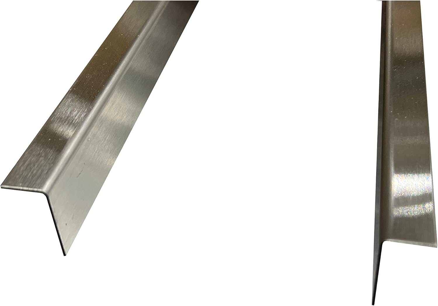 Brushed 304 Stainless Steel Countertop Edge Gap Filler Universal Angle Trim 1/2 x 1 (2 Pack) (22 in.)