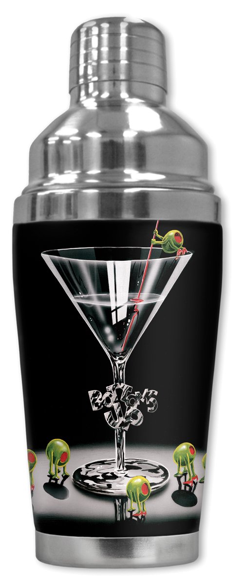 MugzieMugzie brand 20 Ounce Cocktail Shaker with Insulated Wetsuit Cover - Michael Godard: Bottoms Up