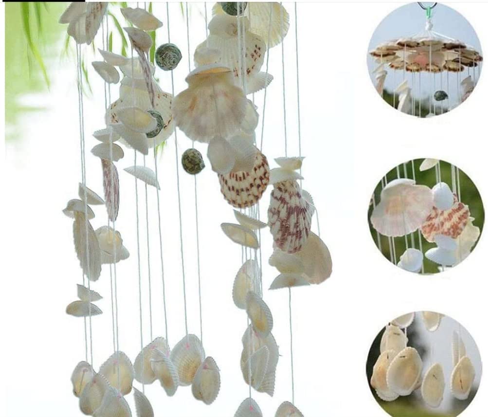 QUNINE Scacciapensieri per Decorazioni da Giardino Scacciapensieri commemorativi con Guscio Naturale per Decorazioni per Interni ed Esterni per la casa, Il Cortile (A Come Mostra L'Immagine)
