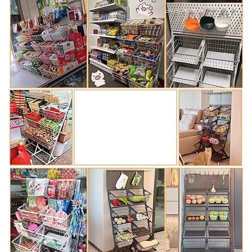 Expositor apilable para Snacks - Soporte de mostrador para supermercados, cafeterías, Bares y oficinas - Solución de Almacenamiento Que Ahorra Espacio (Negro, 8.º Piso)