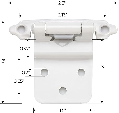 Miniatura 3 de Ravinte 60 paquetes (30 pares) de 38 pulgadas, bisagras de cierre automático para cocina, baño, muebles, armarios y puertas, accesorios decorativos