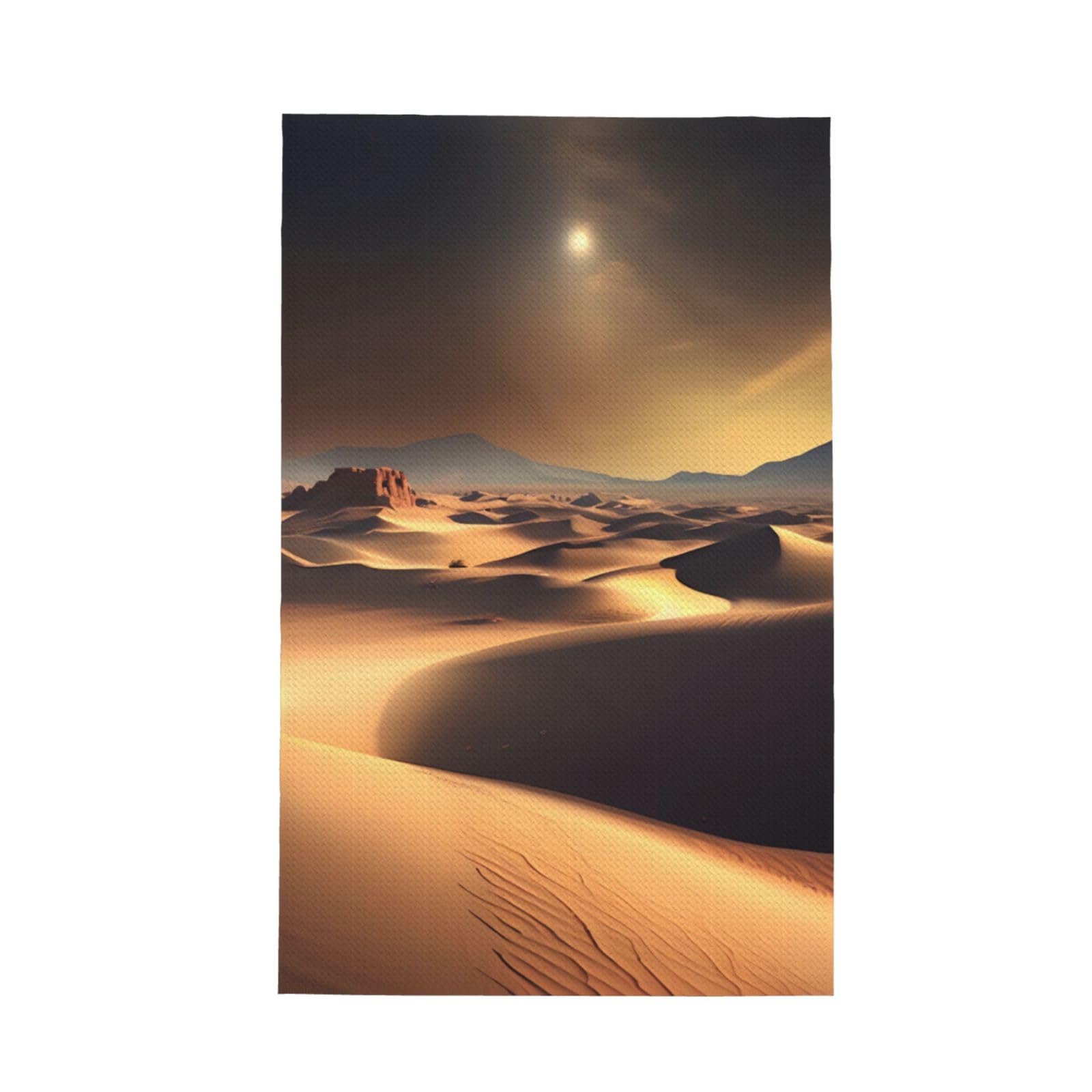 SXZVVBN Sahara Desert Super Absorbent Microfibre Waffle Towels Fast Drying Dish Cloths Home Cafe Barista