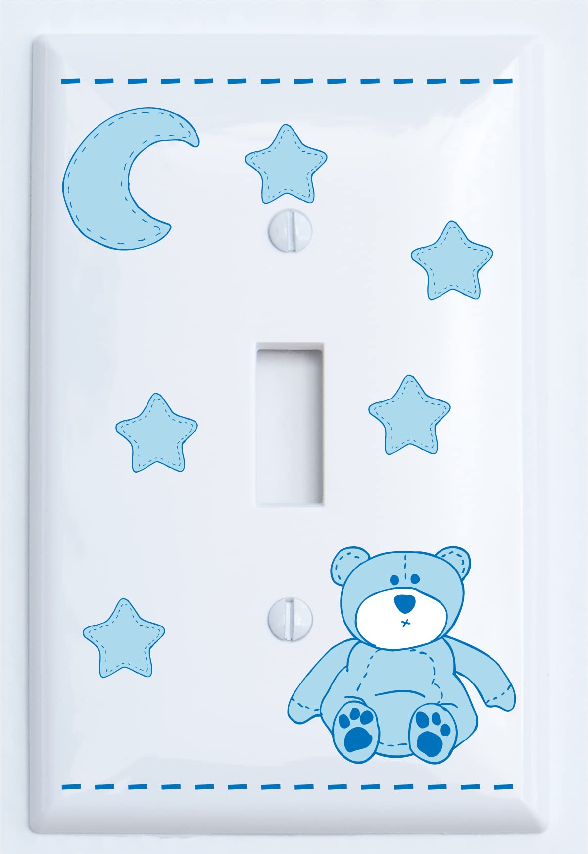 Plaque d'interrupteur lune et ours pour illuminer la chambre de bébé