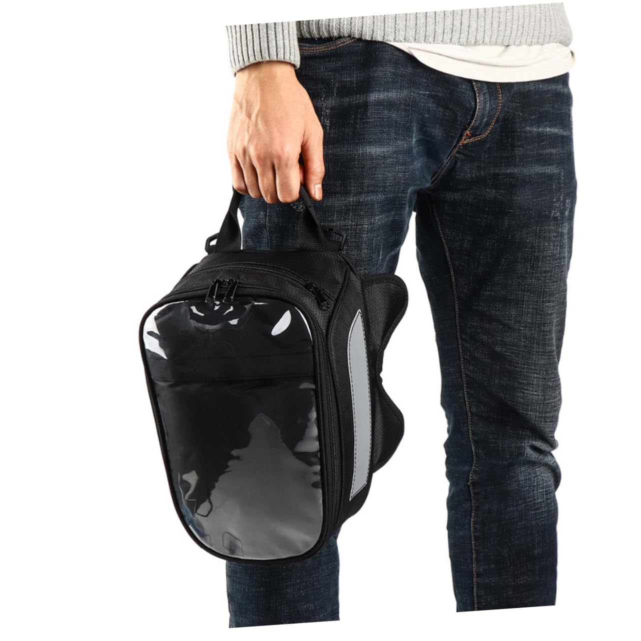 Cabilock Magnetische Motorradtasche Mit 4 Magneten Trägertasche Aus Robustem Material Organizer Mit Mehreren Fächern Für Lange Fahrten