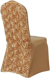 Fhkpsqkcn Silla de boda spandex rosa silla bordado silla hotel banquete fiesta decoración