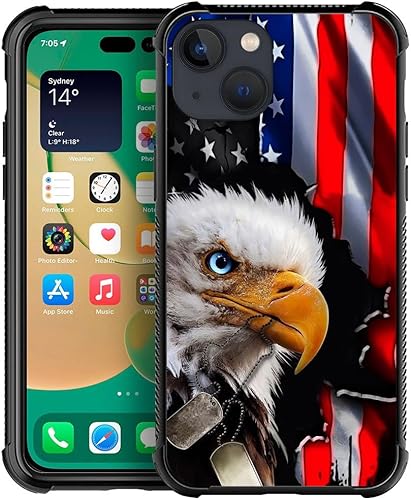 DAIZAG Funda compatible con iPhone 14, diseño de escenario de playa, diseño de personalidad de anime, protección contra golpes y arañazos para