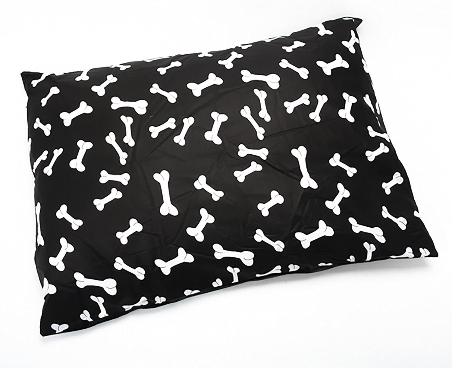 adsin Large Dog Bed Zipped Removable & Washable Pet Cushion Cover Only (Black Bone, Large (27" x 38") Inch)