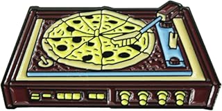Record Turntable Pizza - Enamel Pin
