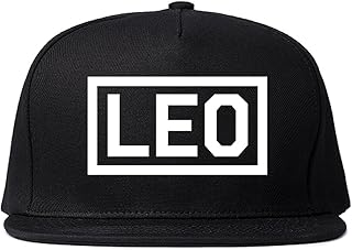 Leo Horoscope Sign Mens Snapback Hat Cap Black