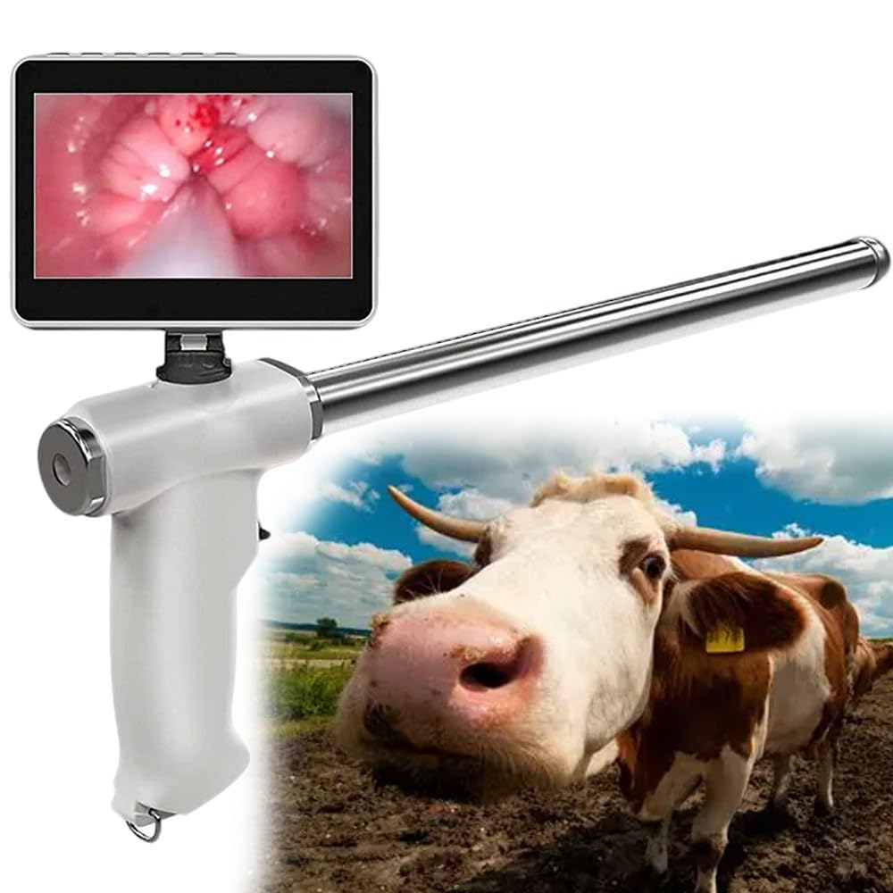 Pistolet Do Inseminacji,Pistolet Do Inseminacji Wizualnej,Z Obrotowym Ekranem 4,3 Cala,Odtwarzanie Wideo,Sonda Ze Stali Nierdzewnej,Dla Krów, Bydła I Koni