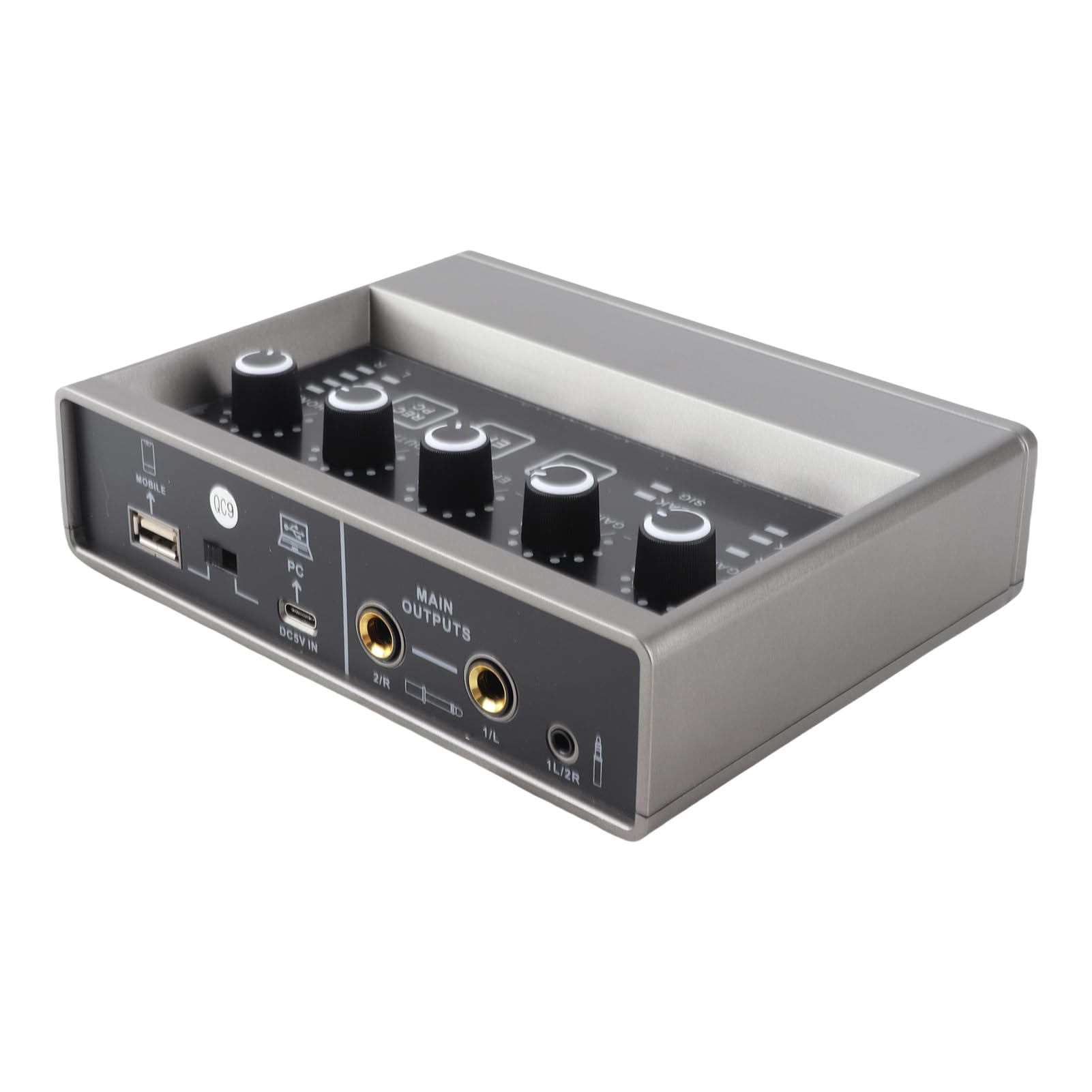 Mezclador de Tarjeta de Sonido en Vivo con Reverberación DSP para Grabación de Estudio, Reducción de Ruido para un Sonido Claro, para Productores Musicales y Diseñadores de