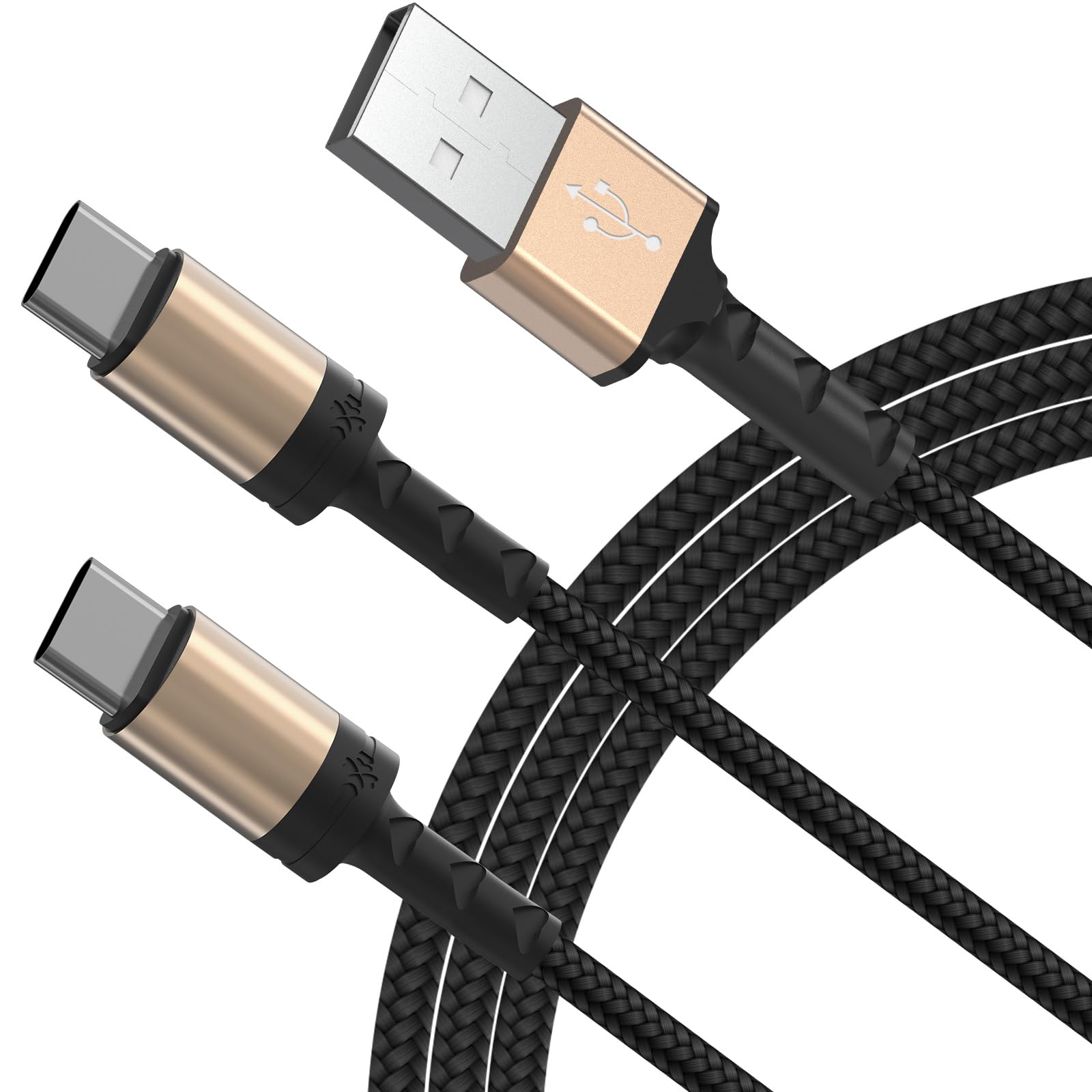 GEEKRIA Carga rápida USB a divisor en Y dual Type-C, cable compatible con PlayStation 5, Series X y Series S (para mando PS5 DualSense) (6.5ft/200cm)