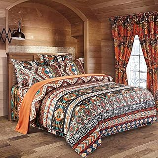 wide smile Mandala Boho Bohemian Bedding Duvet Cover Set Double Size Duvet Quilt Cover Oriental Ethnic Exotic Style include 1 Duvet Cover 2 Pillow Cases