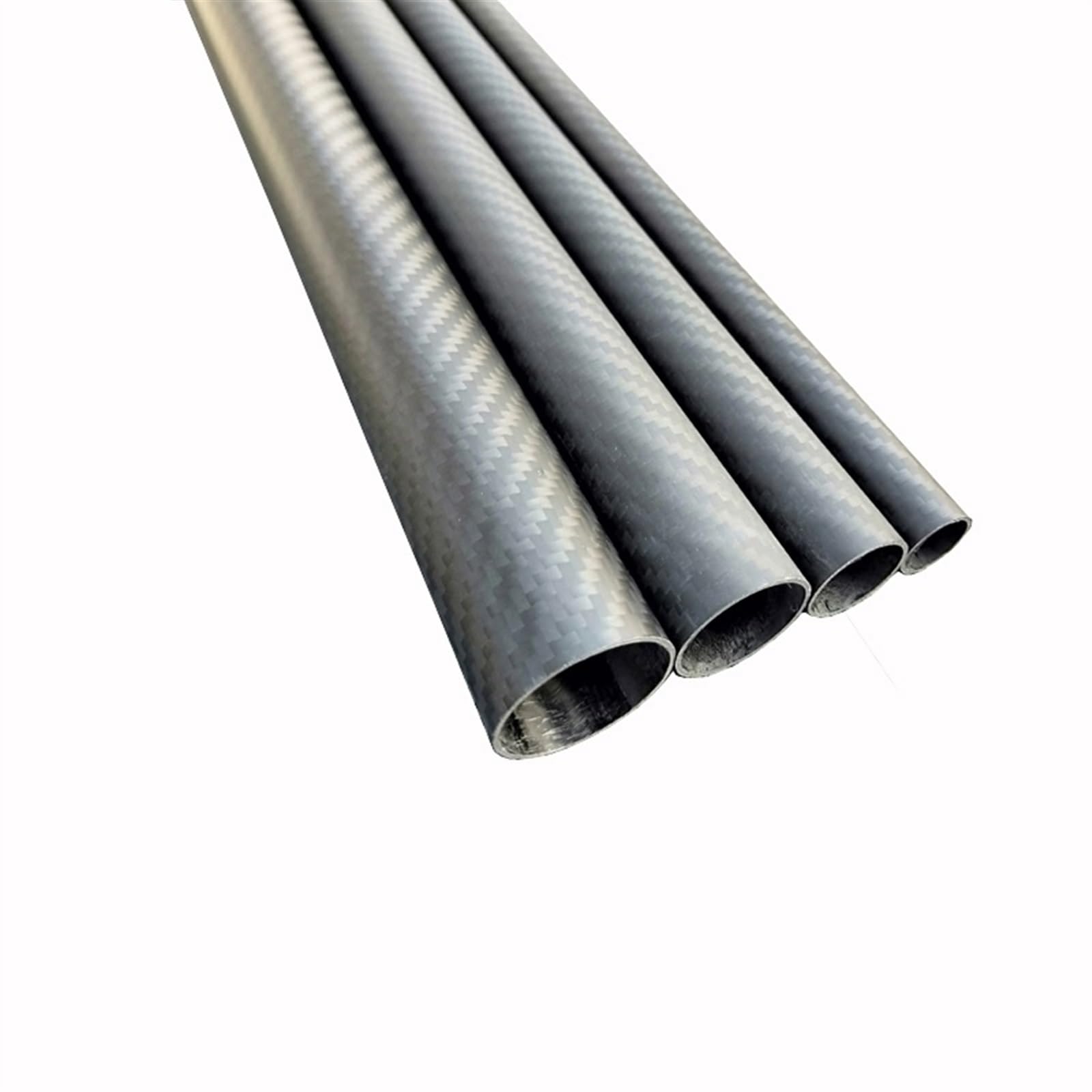 4PCS Twill Matte 3K Carbon Fiber Circular Tube Length 500mm high Hardness OD 8mm 10mm 12mm 16mm 20mm 25mm 30mm Carbon Fiber Square Tube(4 pcs 14x12x500mm)