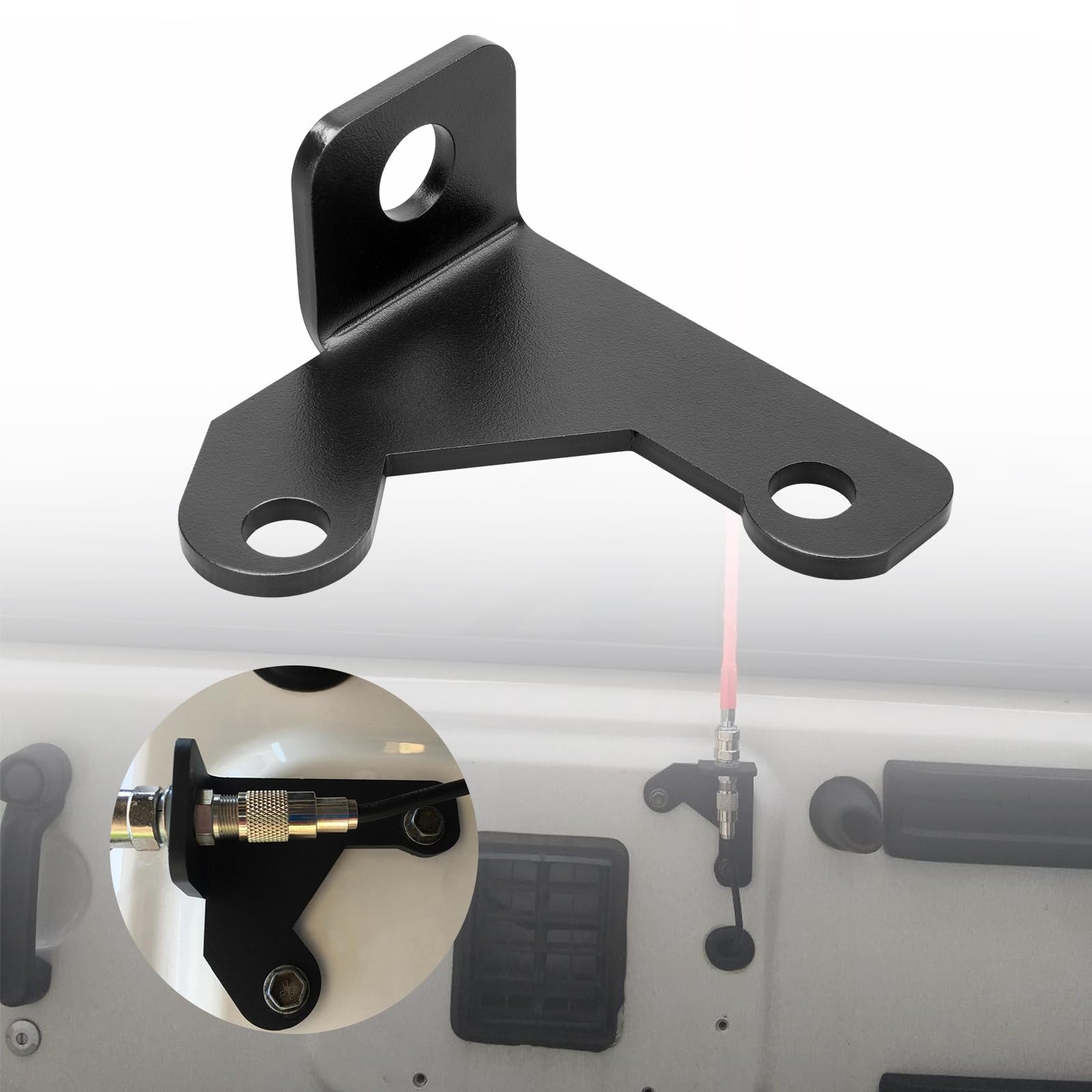 Anina CB Antenna Spare Tire Mount for Jeep Car Antenna Spare Tire Bracket Compatible with Jeep JK Wrangler & Wrangler JKU Unlimited 2007-2018