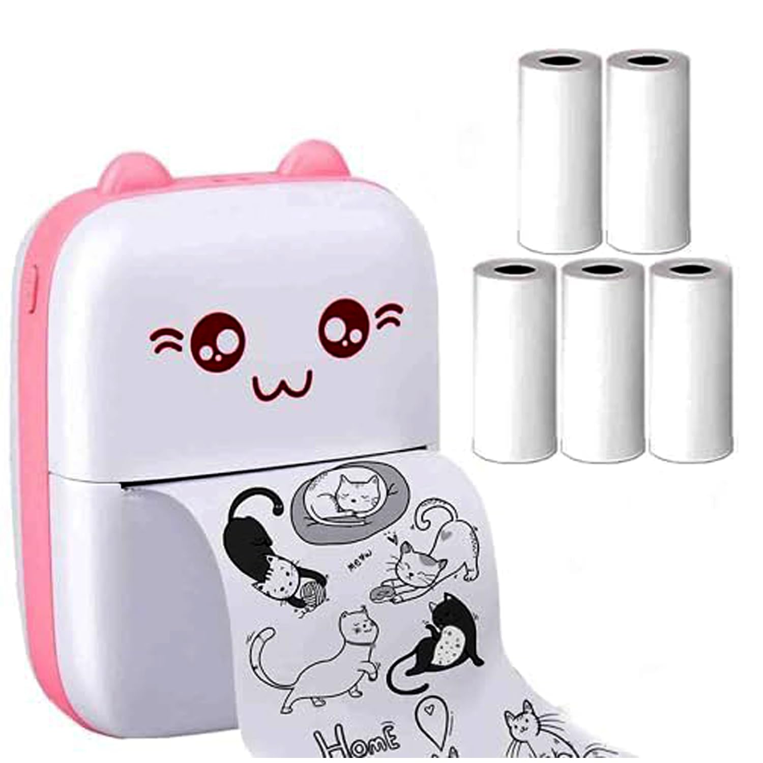 EMERYDEAL Mini Bluetooth Thermal Printer, Portable Label Printer Inkfree Printer for Android & iOS System with 7.5m 2Inch Rolls and Case Pouch, Mini Receipt Printer (Printer with 5 roll) (B0D63C3ZQR) Amazon Price History, Amazon Price Tracker