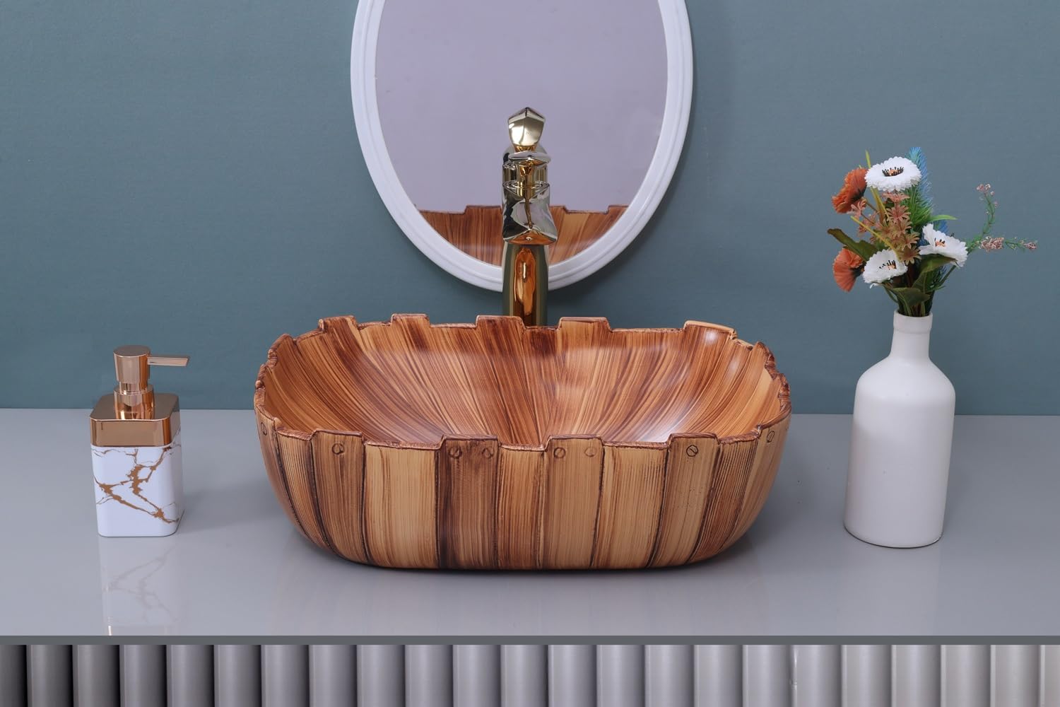 MAHISRE Ceramic Tabletop Wash basin, Designer Ceramic Counter Top, Wash Basin/Sink For Bathroom And Livingroom. Rectangle Design18*13 * 5 IN (SL24) (B0D1QWDKPR) Amazon Price History, Amazon Price Tracker